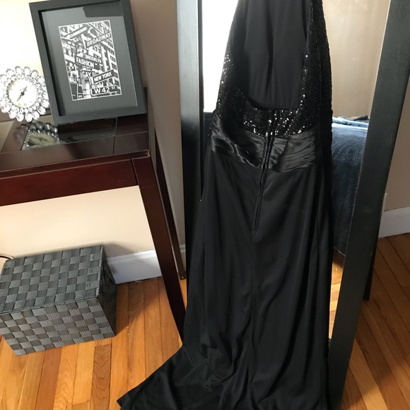 Speechless Stunning black sequin top prom gown - Picture 2 of 4